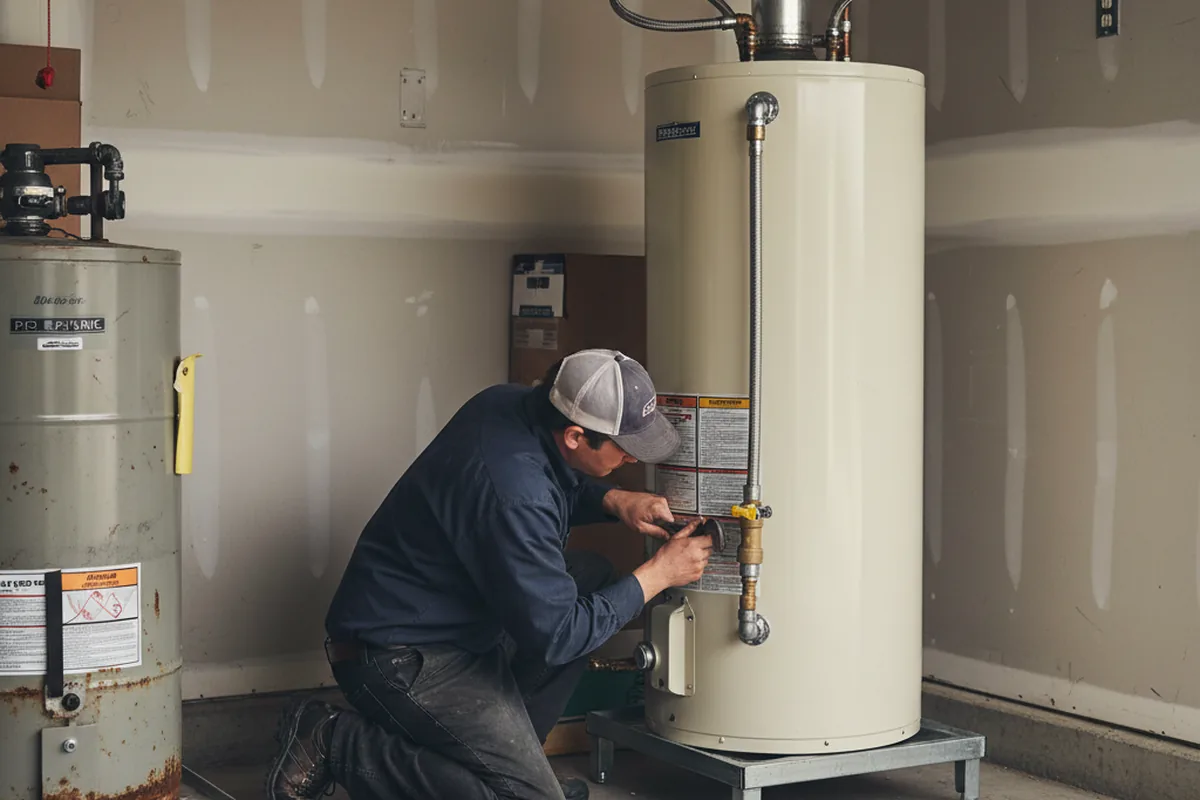 Water heater and shutoff valve replacement in Mayo